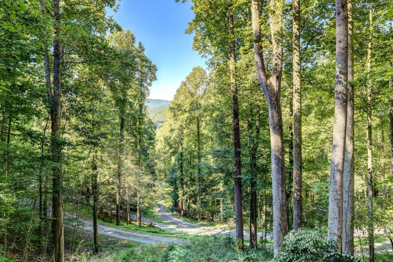 Waynesville Cabin With Covered Deck And Fire Pit! Lake Junaluska Exterior foto